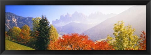 Framed Dolomites Alps in spring, Italy Print