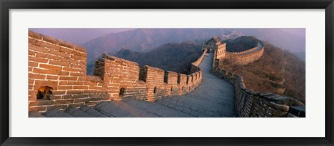 Framed High angle view of the Great Wall Of China, Mutianyu, China Print