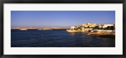 Framed Buildings at the waterfront, Marseille, France Print