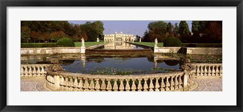 Framed Canal in front of a building, Brenta Canal, Villa Pisani, Venice, Italy Print