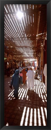 Framed Souk, Marrakech, Morocco (vertical) Print