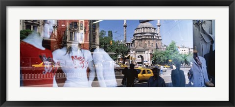 Framed Window Reflection, Istanbul, Turkey Print