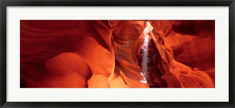 Framed Shaft of sunlight in a canyon, Antelope Canyon, Arizona, USA Print