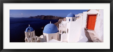 Framed Church in a city, Santorini, Cyclades Islands, Greece Print