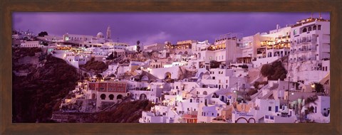 Framed Buildings along the Cliff, Santorini, Greece Print