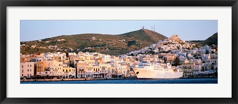 Framed Ermoupoli, Syros, Greece Print