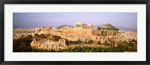 Framed High angle view of buildings in a city, Acropolis, Athens, Greece Print