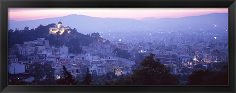 Framed Athens, Greece with Pink Sky Print