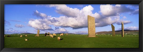 Framed Stones Of Stenness, Scotland, United Kingdom Print