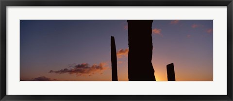 Framed Stones Of Stenness at Dusk Print