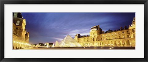 Framed Louvre Pyramid, Paris, France Print