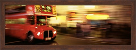 Framed England, London, Bus on the street of London Print