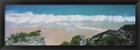 Framed High angle view of waves in the ocean, Atlantic Ocean, Bermuda Print