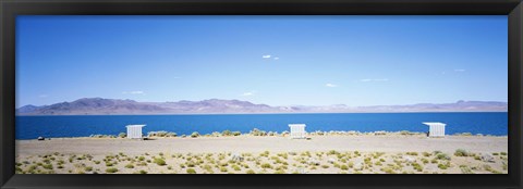 Framed Blue sky over a lake, Pyramid Lake, Nevada Print