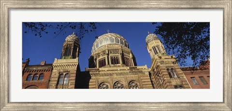 Framed Low Angle View Of Jewish Synagogue, Berlin, Germany Print