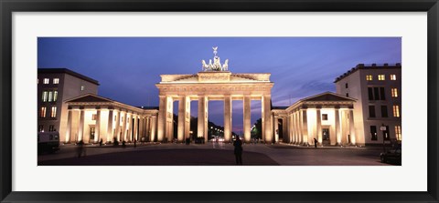 Framed Brandenburg Gate at dusk, Berlin, Germany Print