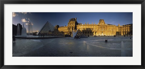 Framed Facade Of A Museum, Musee Du Louvre, Paris, France Print