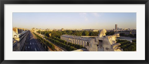 Framed High angle view of a city, Royal Street, Paris, France Print