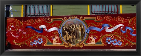 Framed Close-Up Of A Painting On A Window, La Boca, Buenos Aires, Argentina Print