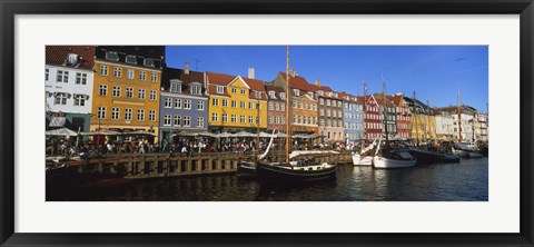 Framed Buildings On The Waterfront, Nyhavn, Copenhagen, Denmark Print