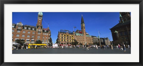 Framed City Hall Square, Copenhagen, Denmark Print