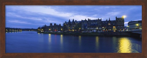 Framed Buildings On The Waterfront, Inverness, Highlands, Scotland, United Kingdom Print