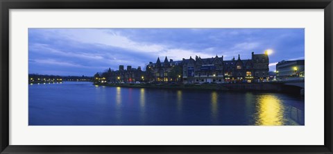 Framed Buildings On The Waterfront, Inverness, Highlands, Scotland, United Kingdom Print