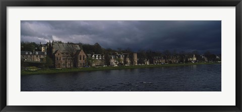 Framed Clouds Over Building On The Waterfront, Inverness, Highlands, Scotland, United Kingdom Print