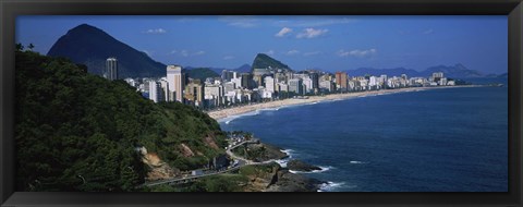 Framed Buildings On The Waterfront, Rio De Janeiro, Brazil Print