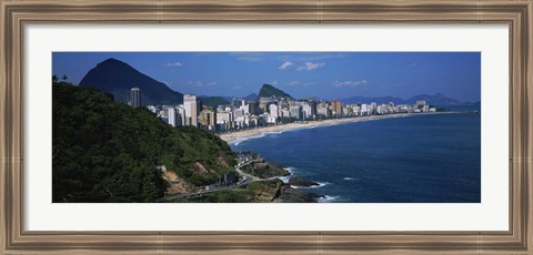 Framed Buildings On The Waterfront, Rio De Janeiro, Brazil Print