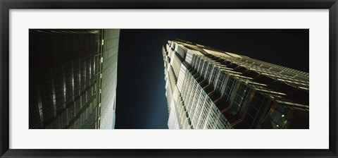 Framed Low Angle View Of A Tower, Jin Mao Tower, Pudong, Shanghai, China Print