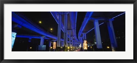 Framed Low Angle View Of An Overpasses, Shanghai, China Print