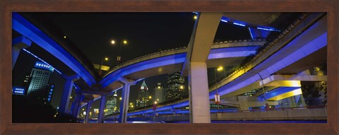 Framed Low Angle View Of Overpasses, Shanghai, China Print