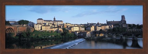 Framed Arch bridge across a river, River Tarn, Albi, France Print