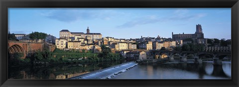 Framed Arch bridge across a river, River Tarn, Albi, France Print