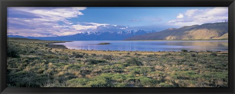 Framed Clouds over a river, Mt Fitzroy, Patagonia, Argentina Print