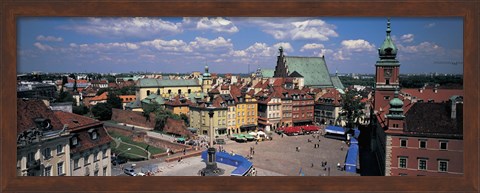 Framed High angle view of a market square, Warsaw, Silesia, Poland Print