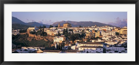 Framed High angle view of a town, Ronda, Andalucia, Spain Print