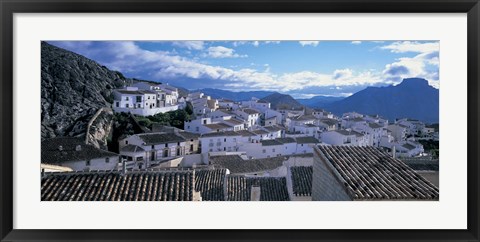 Framed High angle view of buildings in a town, Velez Blanco, Andalucia, Spain Print