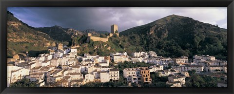 Framed Buildings on a hillside, Cazorla, Andalucia, Spain Print