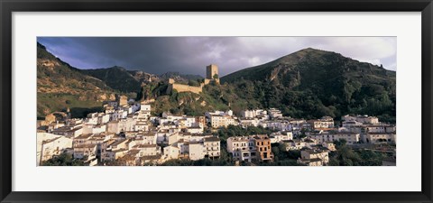 Framed Buildings on a hillside, Cazorla, Andalucia, Spain Print