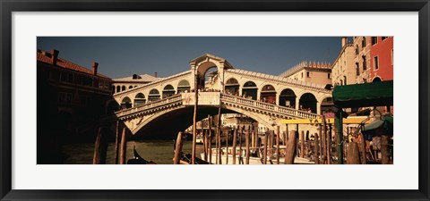 Framed Bridge over a canal, Venice, Italy Print