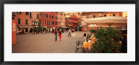 Framed Tourists in a city, Venice, Italy Print