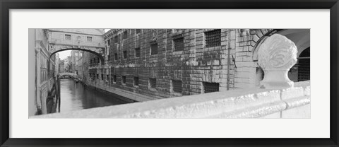 Framed Bridge Over A Canal, Bridge Of Sighs, Venice, Italy Print