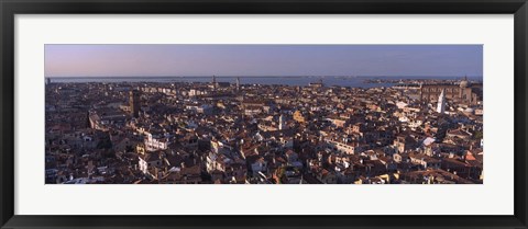 Framed High Angle View Of A City, Venice, Italy Print