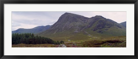 Framed Mountains On A Landscape, Glencoe, Scotland, United Kingdom Print