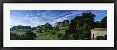 Framed Castle On A Landscape, Alnwick Castle, Northumberland, England, United Kingdom Print