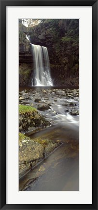 Framed Water Falling From Rocks, River Twiss, Thornton Force, Ingeleton, North Yorkshire, England, United Kingdom Print