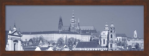 Framed Buildings In A City, Hradcany Castle, St. Nicholas Church, Prague, Czech Republic Print