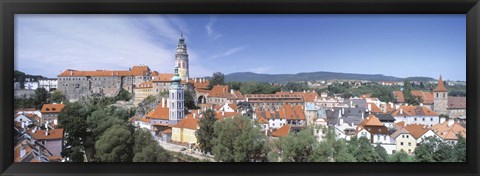 Framed Buildings in a city, Cesky Krumlov, South Bohemia, Czech Republic Print